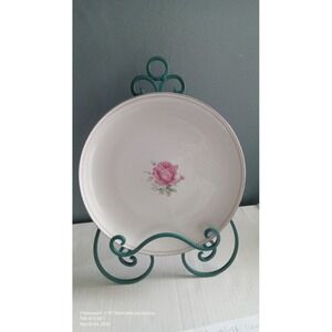 Imperial Rose Fine China Plate‎ Pink Rose Floral Gold Trim Elegant Decor